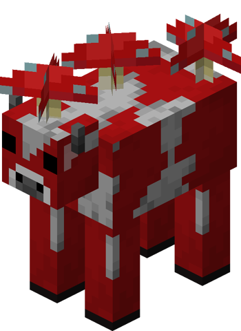 Vaca seta roja - Animal en Minecraft