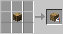 Crafteo de Madera en Minecraft